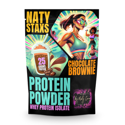 Naty Staxs - Chocolate Brownie Protein Powder - 12oz